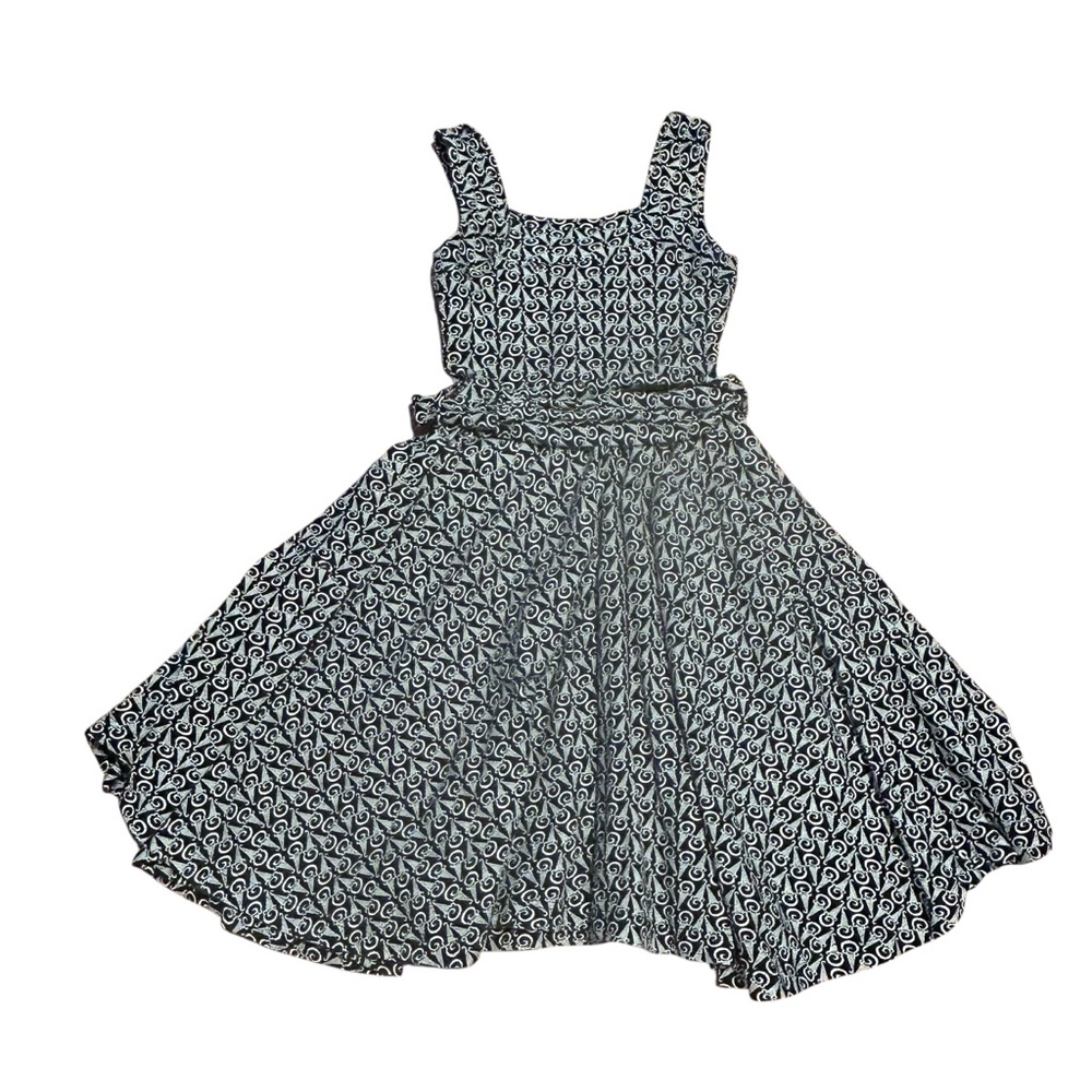 Effie’s Heart Fit & Flare Tank Dress White Black Size XS Belt